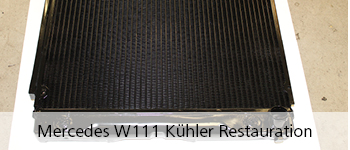 Mercedes W111 Kühler Restauration  - Cartek Porsche Werkstatt Hannover